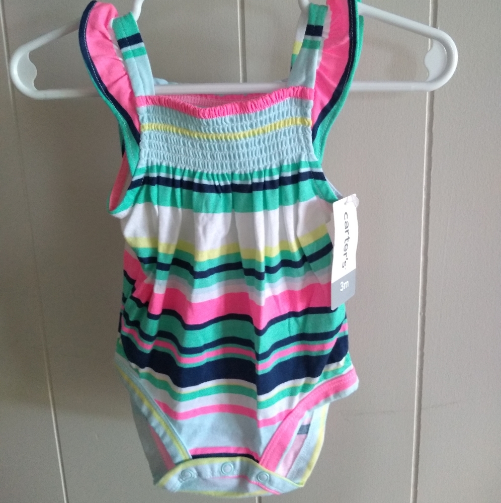 Baby girl smocked romper